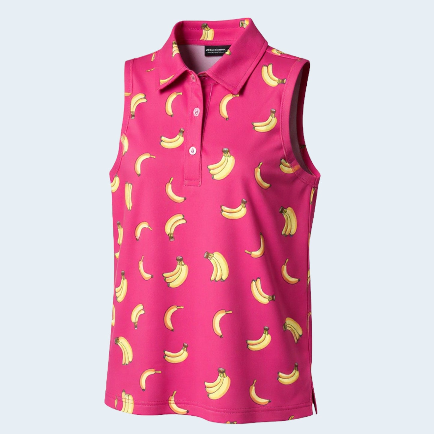 Gone Bananas Ladies Sleeveless Polo - Pink Glo