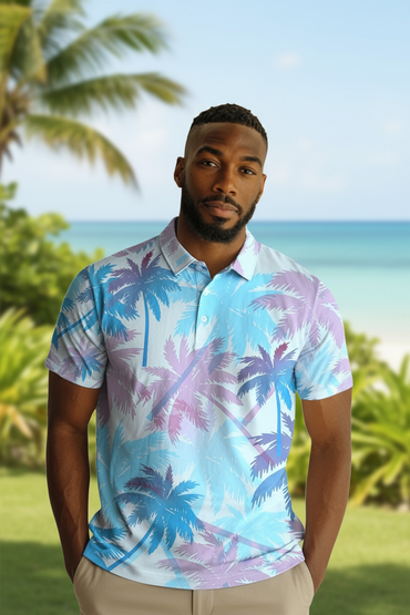 Island Breeze Palms Mens Polo