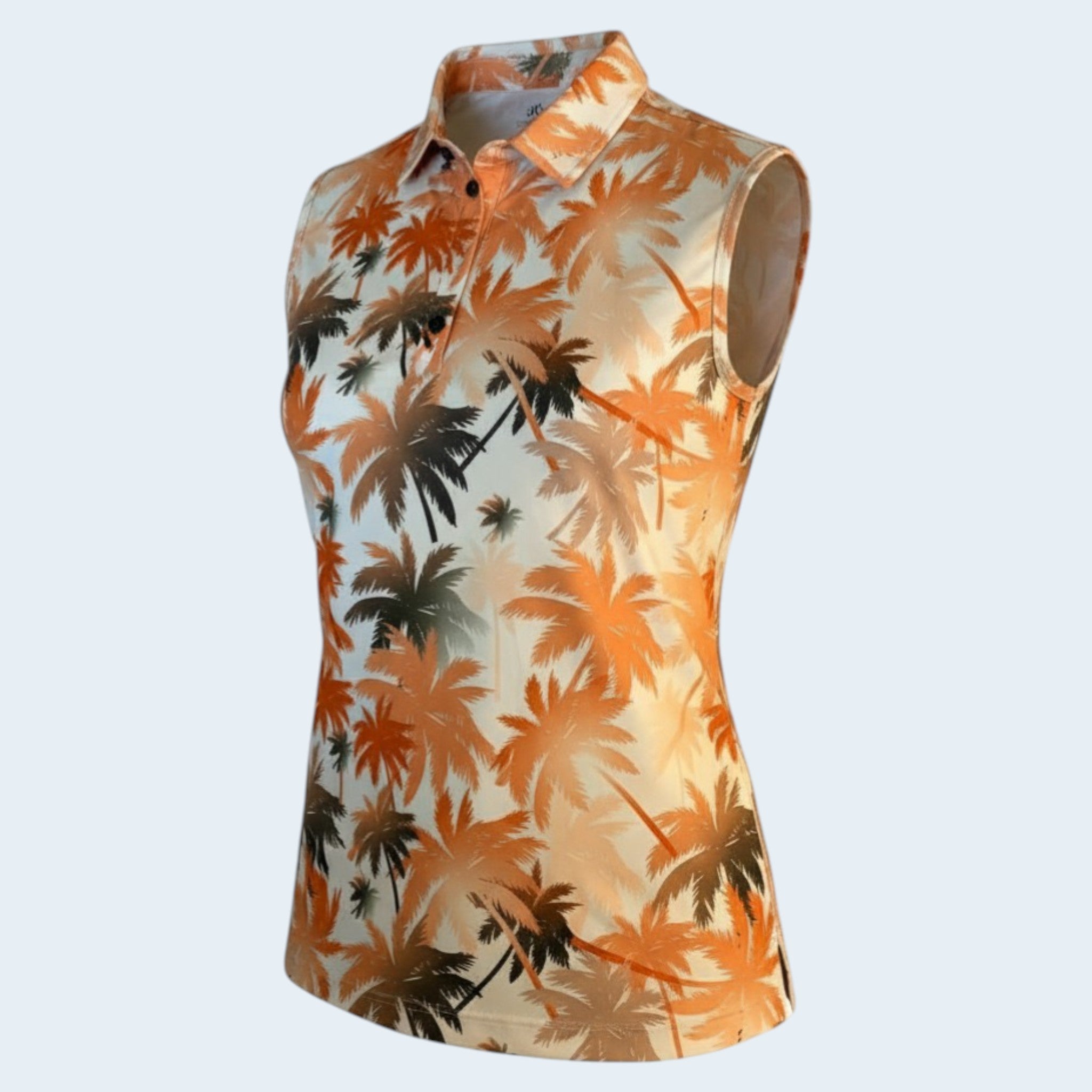Tropical Sunset Ladies Sleeveless Polo