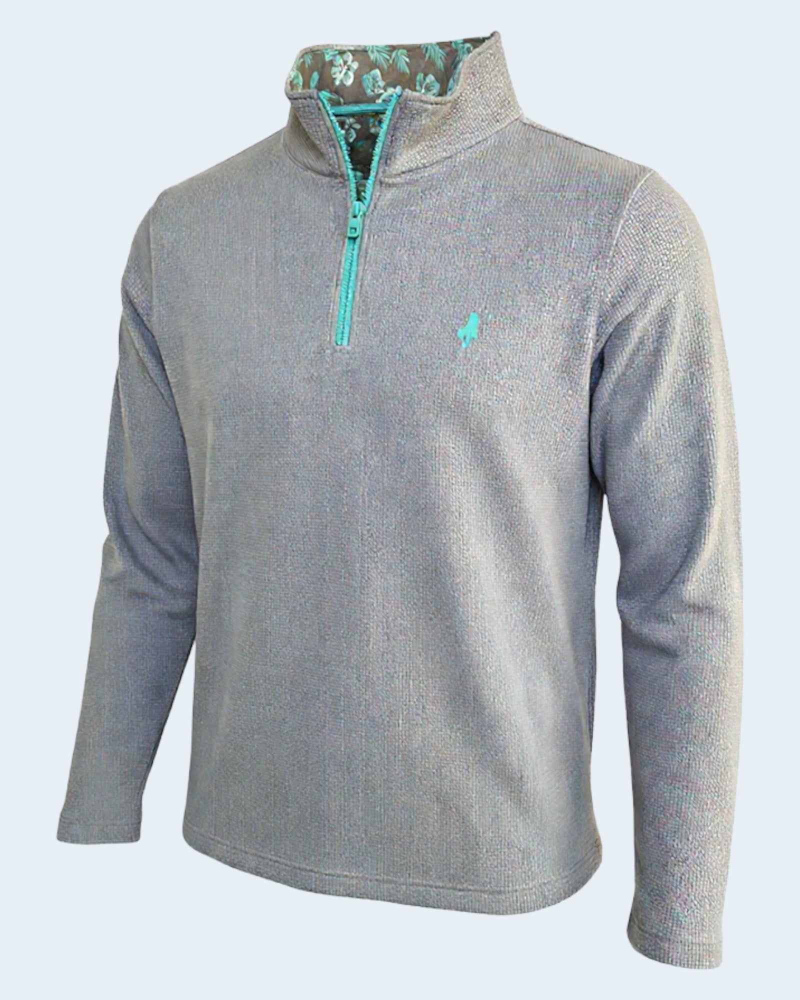 ELECTRICGOLF VOLT DRY CROSS COLLAR Mサイズ Blue Waves Quarter Zip Golf Pullover - Floral Collar JQ Golf – JQ
