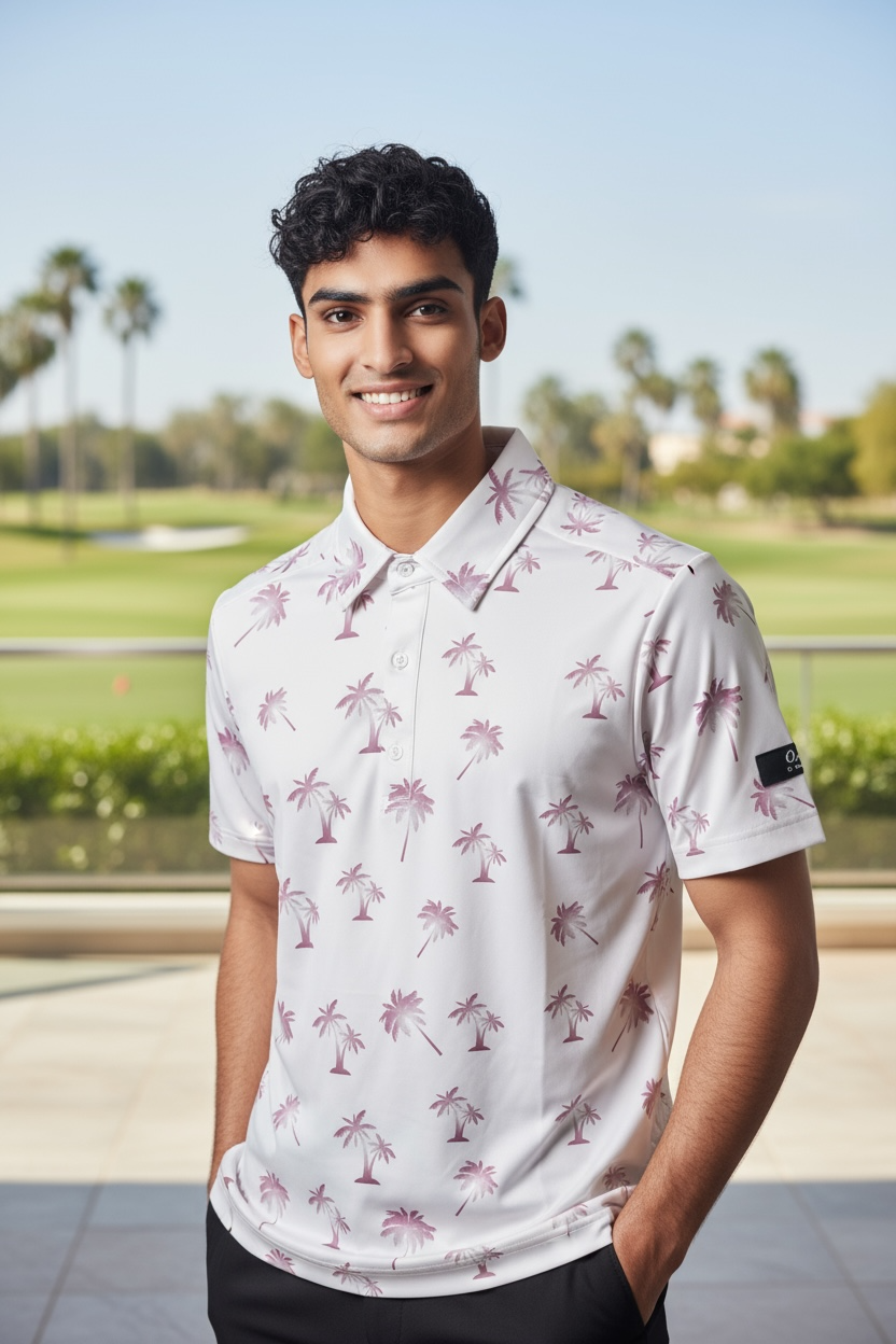 Rose Palms Mens Polo