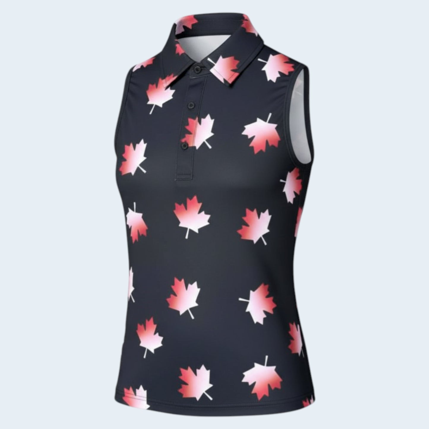 O'Canada Ladies Sleeveless Polo.- Black