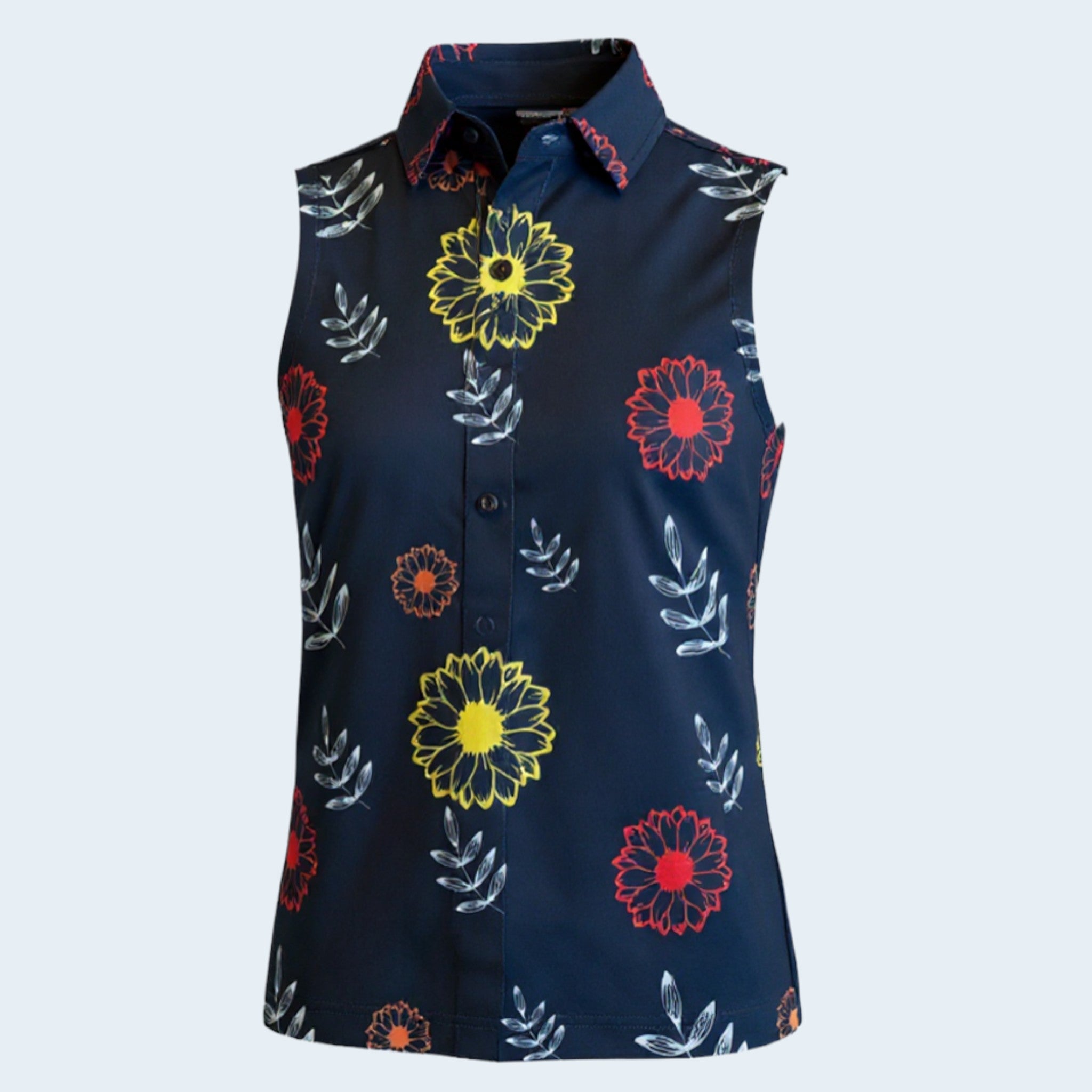 Sunflower Slicer Ladies Sleeveless Polo