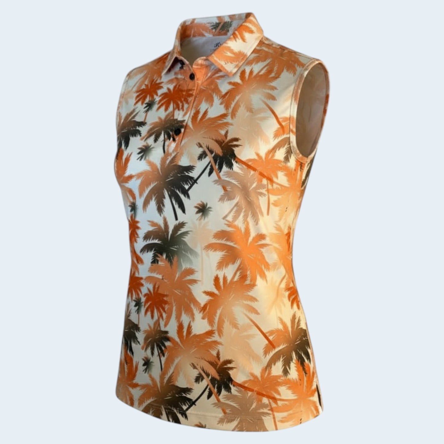 Tropical Sunset Ladies Sleeveless Polo