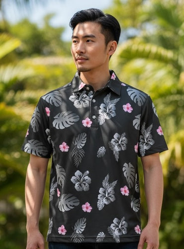 Aloha Midnight Mens Polo